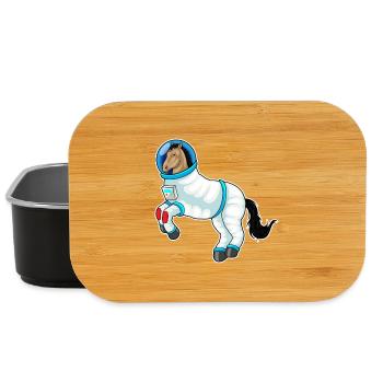 Espace des astronautes de chevaux - Boîte à goûter - noir - Devant