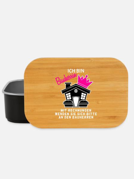 Bauherrin Geschenk - Lunch Box - Schwarz