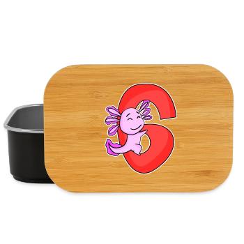 6 Jahre alt - 6. Geburtstag mit Tier Motiv - Lunch Box - Schwarz - Vorne