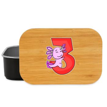 3 ans - 3ème anniversaire avec motif animal - Boîte à goûter - noir - Devant
