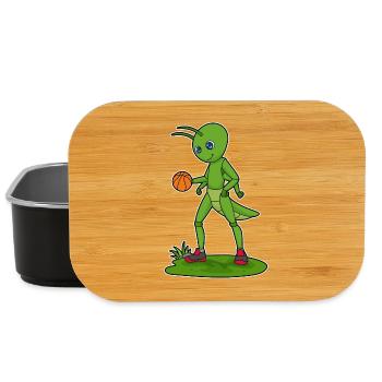 Caterpillar basketball player basketball - Lunch Box - black - Front