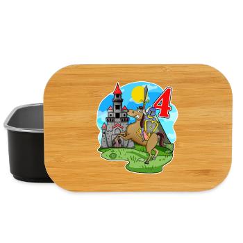 Vier Jahre alt Ritter - 4 Jahre - Lunch Box - Schwarz - Vorne