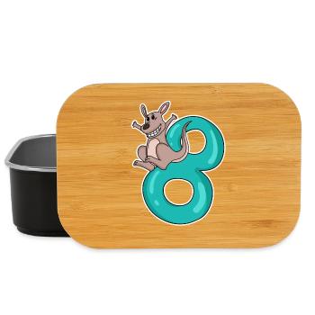 8 years old - 8th birthday with animal motif - Lunch Box - black - Front