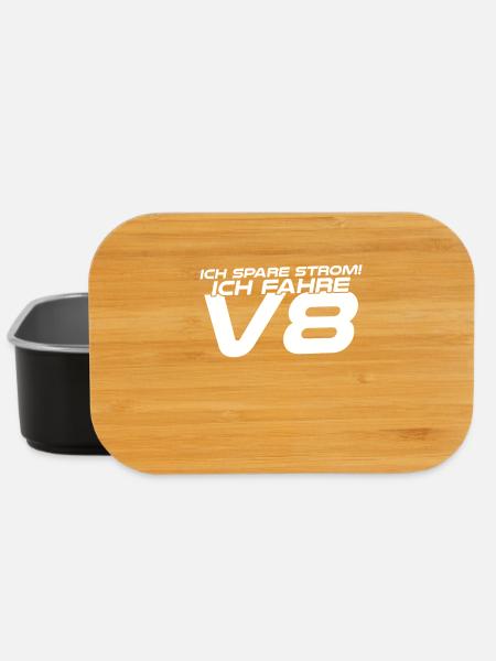 Natürlich spare ich Strom Ich fahre V8 - Lunch Box - Schwarz