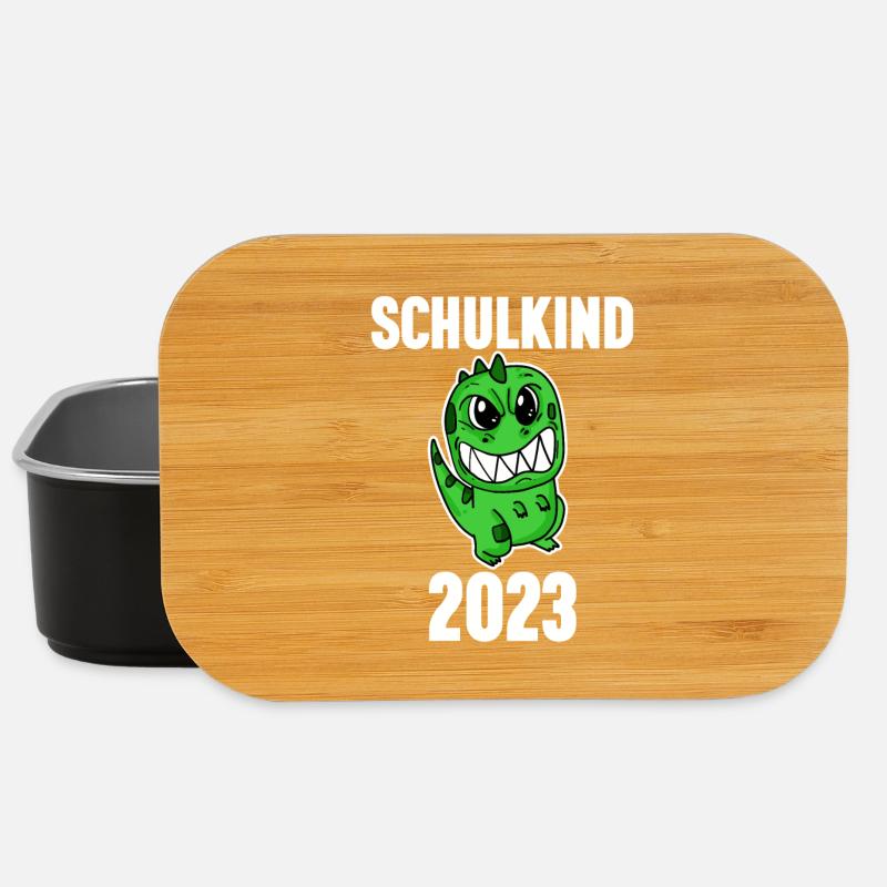 Schuldkind Einschulung Dinosaurier 2023 - Lunch Box - Schwarz