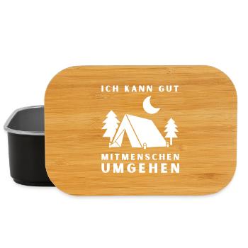 Ich kann gut Menschen umgehen – Camping - Lunch Box - Schwarz - Vorne