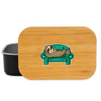 Sloth Lazy - Lunch Box - black - Front