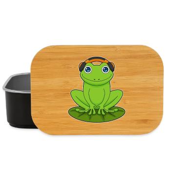 Frog Headphone Musique - Boîte à goûter - noir - Devant