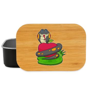 Schlange Apfel  - Lunch Box - Schwarz - Vorne