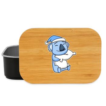 Koala with pillow and sleeping cap - Lunch Box - black - Front