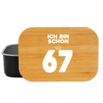 67. Geburtstag Geschenk - 67 Jahre mit Krone - Lunch Box - Schwarz - Vorne