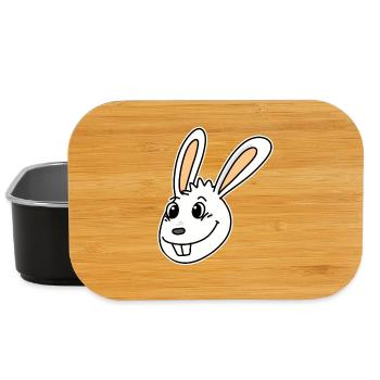 Rabbit Head Animal Head - Lunch Box - black - Front