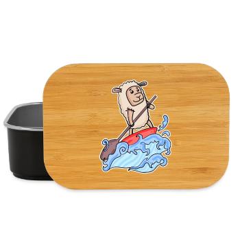 Stand Up Paddling Sheep - Lunch Box - black - Front