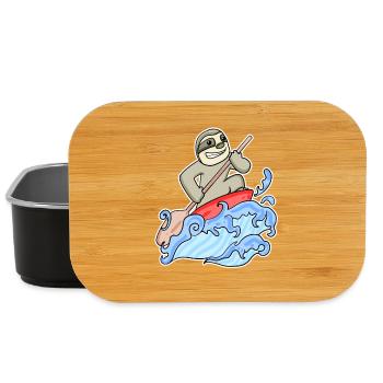 Stand Up Paddling Sloth - Lunch Box - black - Front