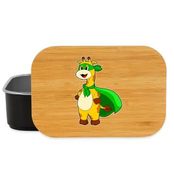 Giraffe Superhero Cloak - Lunch Box - black - Front