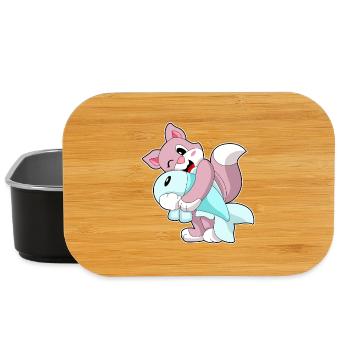 Katze Fisch - Lunch Box - Schwarz - Vorne
