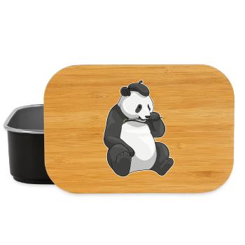 Panda Maler Pinsel Malen - Lunch Box - Schwarz - Vorne