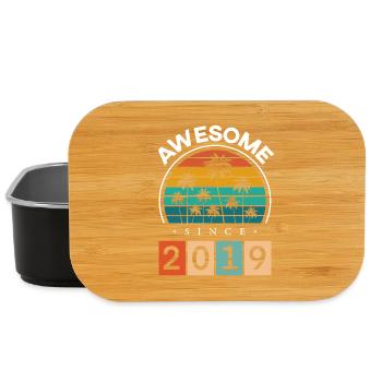 2019 Geboren Geburtstag Geburtsjahr Vintage - Lunch Box - Schwarz - Vorne