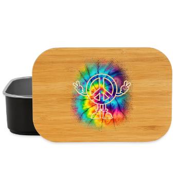 Signe de paix Signe de paix Tie Dye - Boîte à goûter - noir - Devant