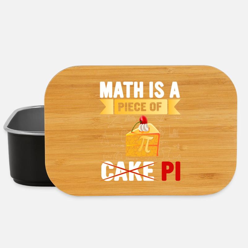Math Pie Cake Illustration - Lunch Box - black