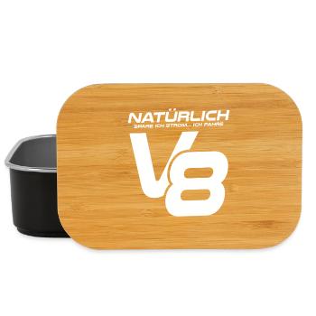 Natürlich spare ich Strom Ich fahre V8 - Lunch Box - Schwarz - Vorne