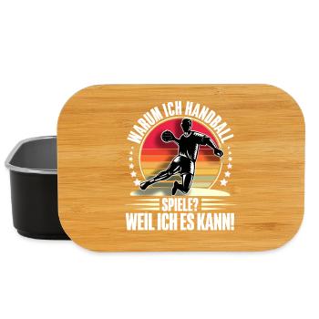 Handball Handballer - Lunch Box - Schwarz - Vorne