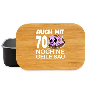 70. Geburtstag Sau Spruch lustig Geschenk - Lunch Box - Schwarz - Vorne