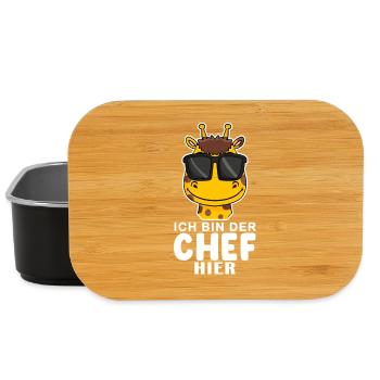 Cool Giraffe Chef Spruch - Lunch Box - Schwarz - Vorne