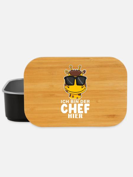 Cool Giraffe Chef Spruch - Lunch Box - Schwarz