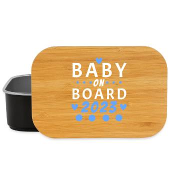 Baby 2023 - Birth Pregnant Boy Son - Lunch Box - black - Front