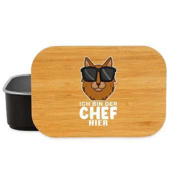 coole Katze - Somali Katze Spruch - Lunch Box - Schwarz - Vorne