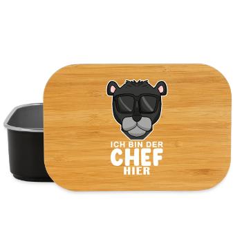 Cool Schwarzer Panther Chef Spruch Sonnenbrille - Lunch Box - Schwarz - Vorne
