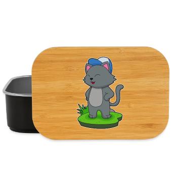 École de casquette étudiante Cat - Boîte à goûter - noir - Devant