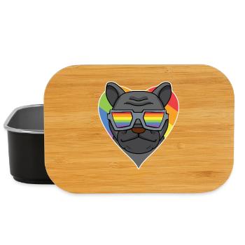 Rainbow - Dog French Bulldog - Lunch Box - black - Front