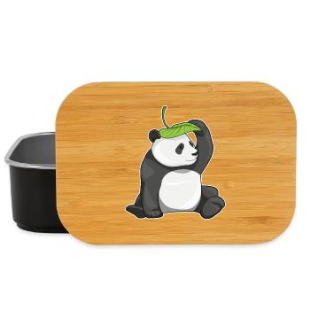 Panda Leaf - Boîte à goûter - noir - Devant