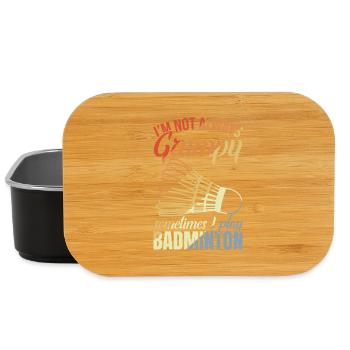 Grumpy badminton player - Lunch Box - black - Front