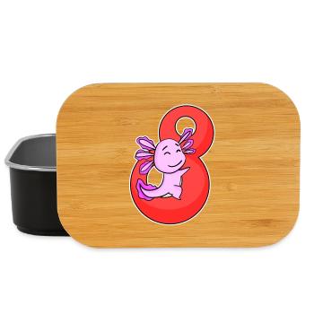 8 years old - 8th birthday with animal motif - Lunch Box - black - Front