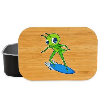 Caterpillar Surfing Surfboard Summer - Lunch Box - black - Front
