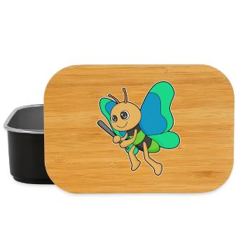 Schmetterling Baseball Baseballschläger - Lunch Box - Schwarz - Vorne