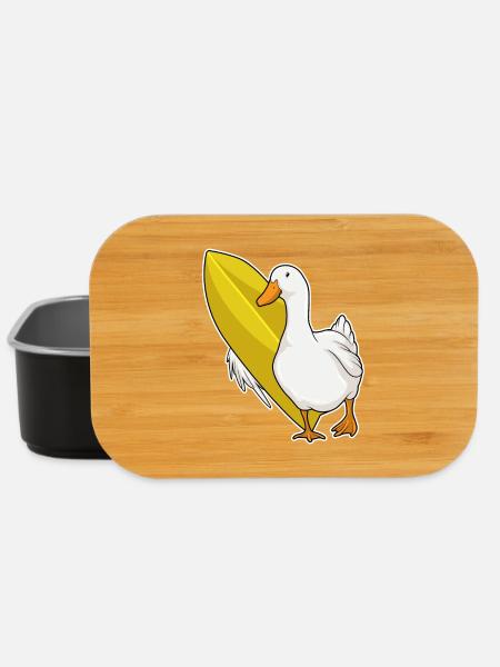 Ente Surfen Surfbrett Sommer - Lunch Box - Schwarz