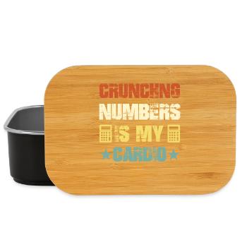 Crunching Numbers is My Cardio Accounting Vintage - Lunch Box - black - Front