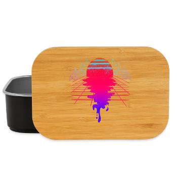 Vaporwave Sunset New Wave Art - Boîte à goûter - noir - Devant