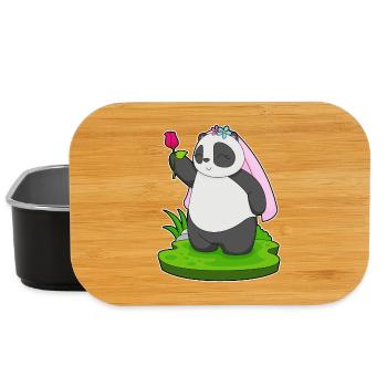 Panda Bride Rose Mariage - Boîte à goûter - noir - Devant