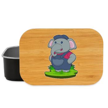 Elefant Mechaniker Blaumann Werkstatt - Lunch Box - Schwarz - Vorne