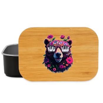 Mamabär Sonnenbrille Mama Bear Muttertag Blumen - Lunch Box - Schwarz - Vorne