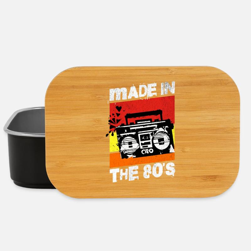 Made In The 80s Retro Music - Lunch Box - black