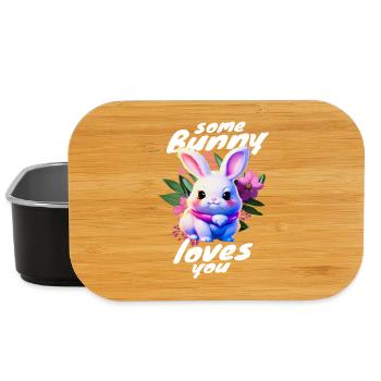 Le lapin de Pâques doux vous apporte de l’amour - Boîte à goûter - noir - Devant