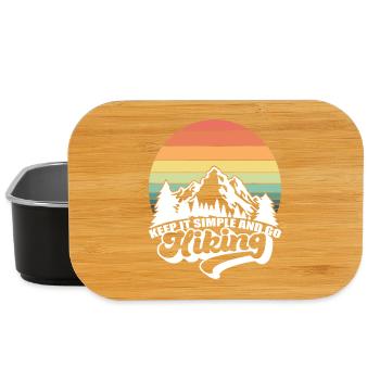 Keep It Simple And Go Hiking, Mountains Nature - Lunch Box - black - Front