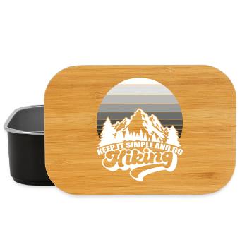 Keep It Simple And Go Hiking Mountains Nature - Lunch Box - black - Front