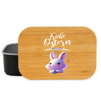 süßer Osterhase frohe Ostern - Lunch Box - Schwarz - Vorne